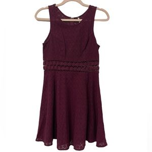 Free People Burgandy Size Small Mini Dress